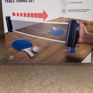 Sharper Image Retractable Table Tennis Set